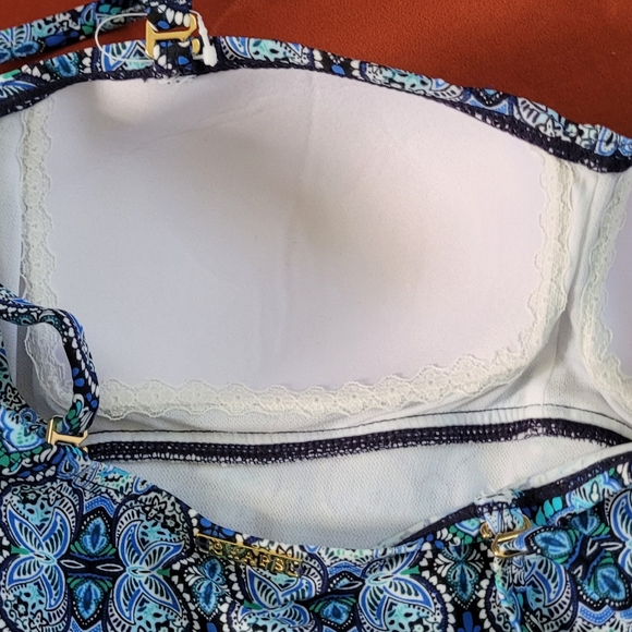 CHAPS Swimwear Skirted One Piece Swimsuit Size 12 - Picture 8 of 14